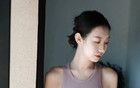大號(hào)水蜜桃?guī)熌镞\(yùn)動(dòng)風(fēng)穿搭，上緊下松，舒適恬淡