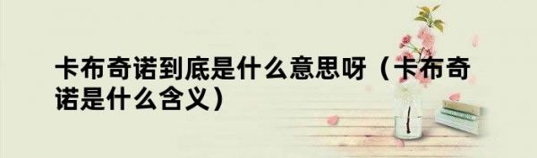 卡布奇諾到底是什么意思呀（卡布奇諾是什么含義）