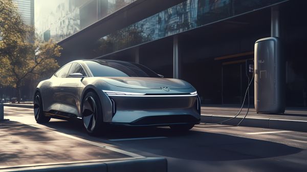流線感完美的電動(dòng)汽車攝影圖片