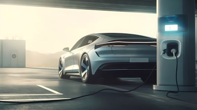 新能源充電汽車攝影圖片