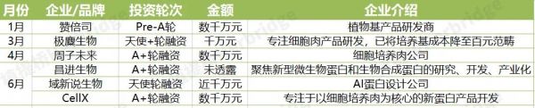 五家替代蛋白企業(yè)獲得了融資
