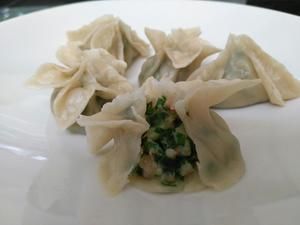 韭菜鮮蝦花式蒸餃(半燙面)的做法 步驟10
