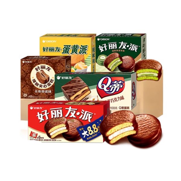 任選4件】好麗友派Q蒂派提拉米蘇曲奇共4件