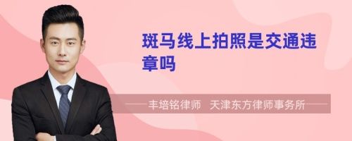斑馬線上拍照是交通違章嗎