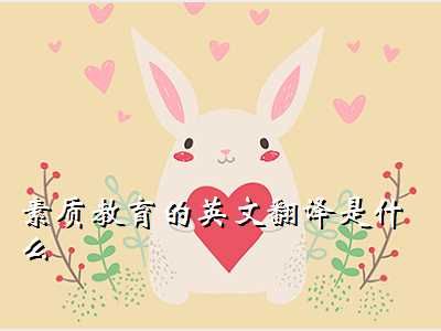 综合素质英语,素质教育的英文翻译是什么