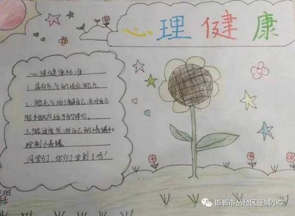 小學(xué)生心理健康手抄報圖片