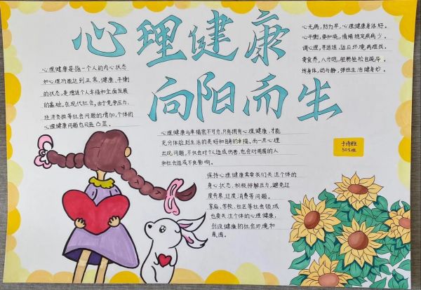心理健康手抄报全国一等奖 五～6年级一等奖心理手抄报
