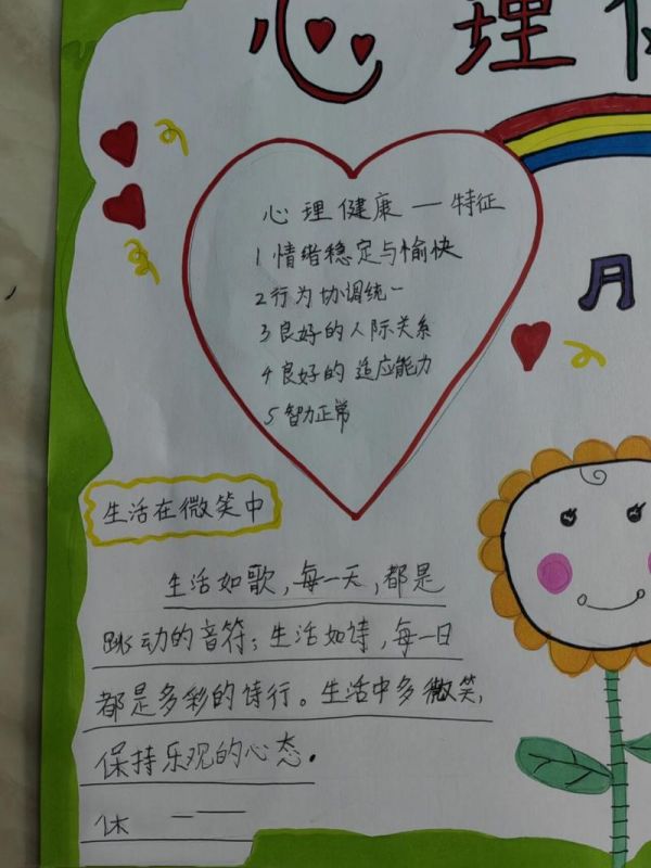 心理健康手抄报怎么画简单又漂亮 心理健康手抄报怎么画简单又漂亮有字
