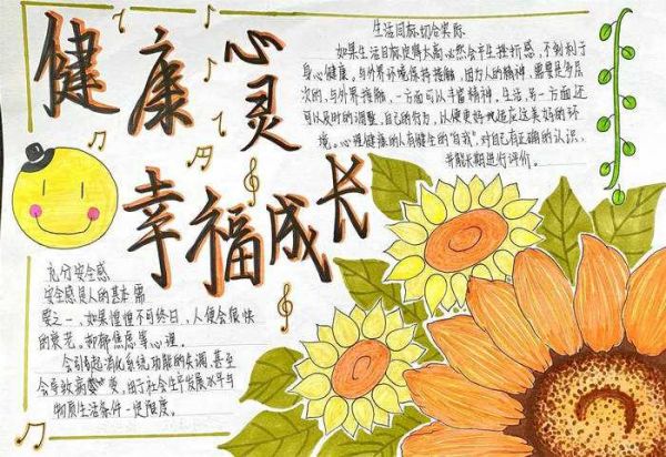 心理健康主題小報(bào)手抄報(bào)圖片
