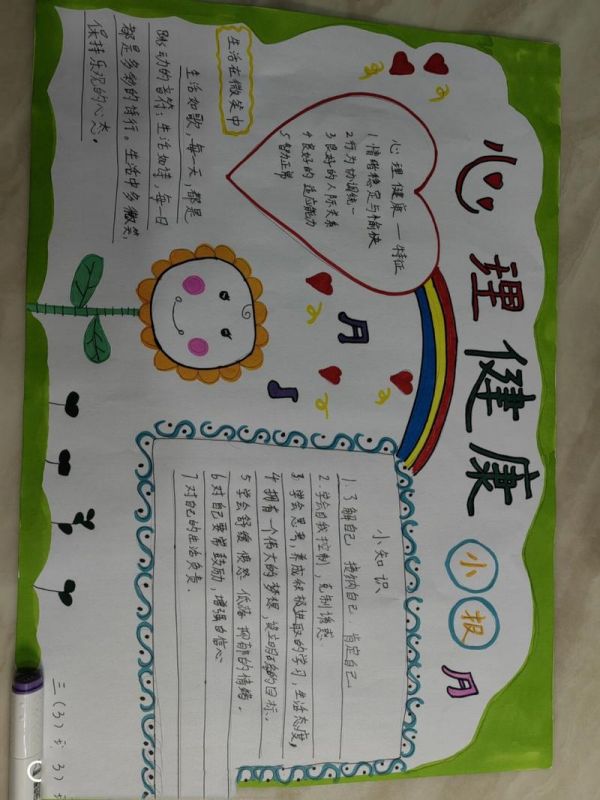 一年級心理健康手抄報(bào)簡單又漂亮 一年級心理健康手抄報(bào)