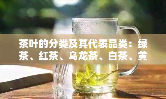 茶叶的分类及其代表品类:绿茶、红茶、乌龙茶、白茶、黄茶。