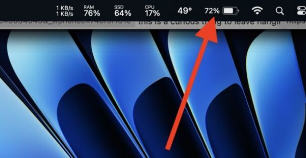 如何在Mac菜单栏中显示电池百分比（MacOS Sonoma和Ventura）