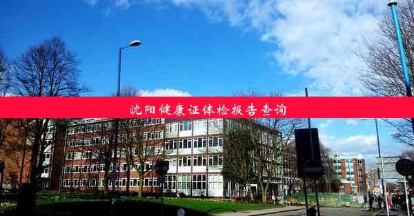 沈阳健康证体检报告查询