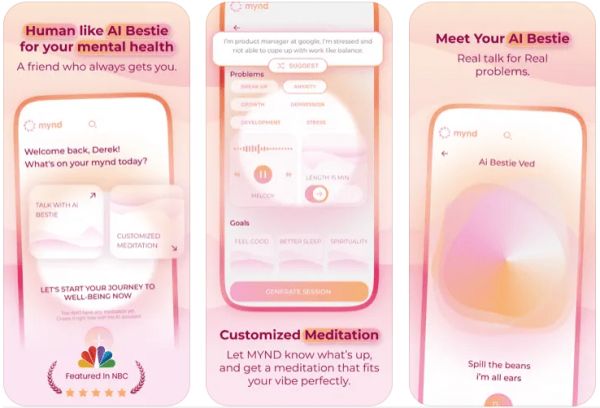 MYND AI:全天候AI陪伴,關(guān)注心理健康,提供個(gè)性化冥想與壓力管理-1