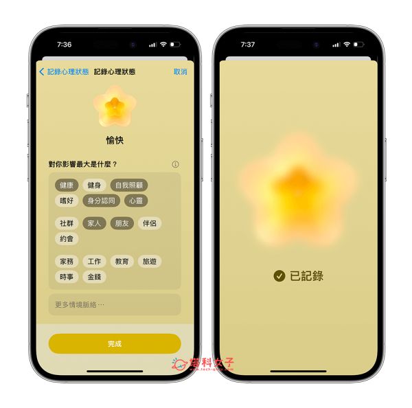 iPhone 心理状态记录：选择影响因素