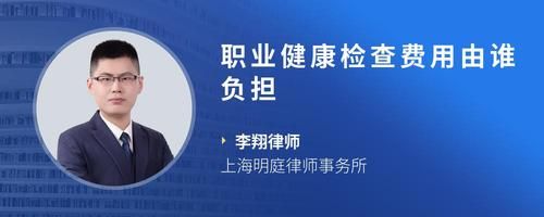 职业健康检查费用由谁负担