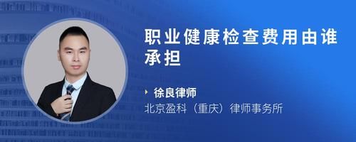 职业健康检查费用由谁承担