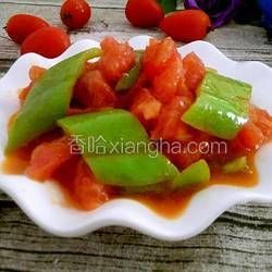 青椒炒番茄的做法[圖]