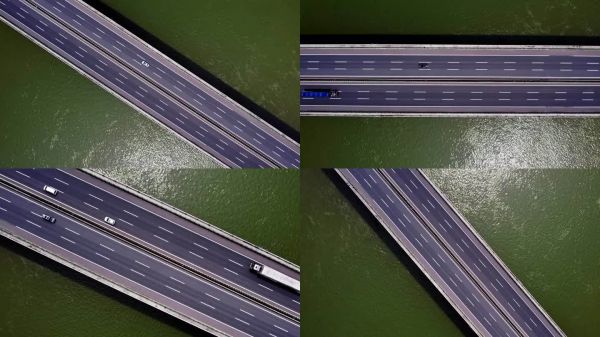 車輛行駛4k航拍素材