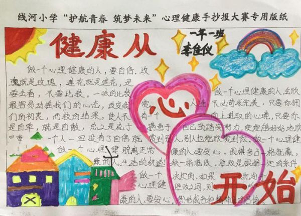 儿童心理健康手抄报,综合系列手抄报,健康卫生手抄报,心理健康手抄报