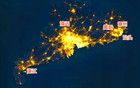 撇開珠三角不談，從夜景燈光圖看廣東省最繁華的5座城市