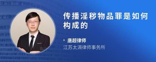 传播淫秽物品罪是如何构成的