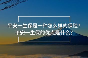 一生保是一种怎么样的保险