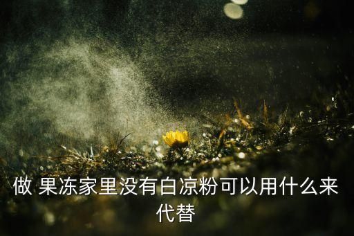 做 果凍家里沒有白涼粉可以用什么來代替