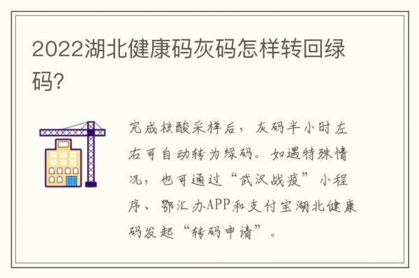2022湖北健康码灰码怎样转回绿码？