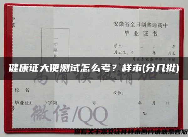 健康证大便测试怎么考？样本(分几批)