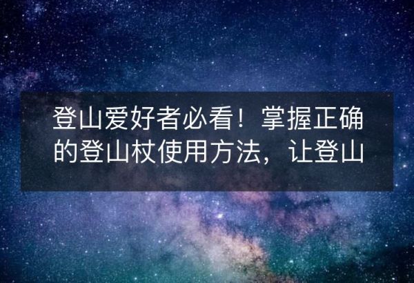 登山愛好者必看！掌握正確的登山杖使用方法，讓登山更加輕松