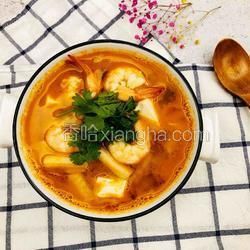 西紅柿蝦仁豆腐湯的做法[圖]