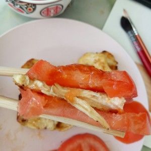 番茄雞肉堡(煎雞胸肉的清爽吃法)的做法步驟 第6步