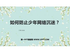 《如何防止少年網絡沉迷？》PPT班會課件