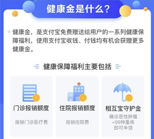 支付宝健康金有什么用 支付宝健康金能提现吗