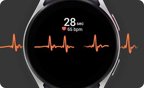 三星 Galaxy Watch 心電圖測量屏幕。