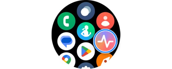 Galaxy Watch 上的三星健康監(jiān)測器應用程序。