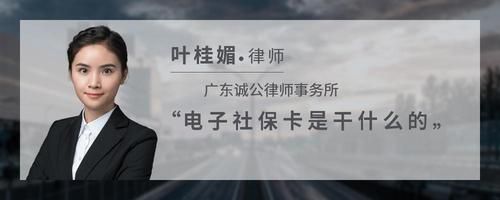 電子社保卡是干什么的