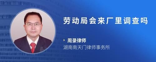 劳动局会来厂里调查吗