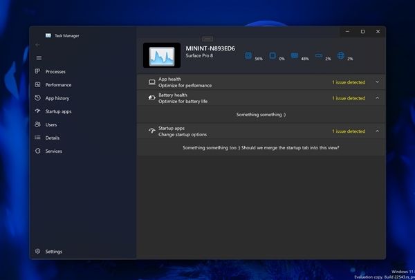 微軟繼續(xù)完善Windows 11的新版管理器：可查看應(yīng)用和電池健康度