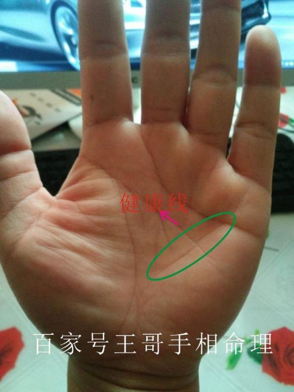 大家看掌中“健康线”所提示的身体健康状况