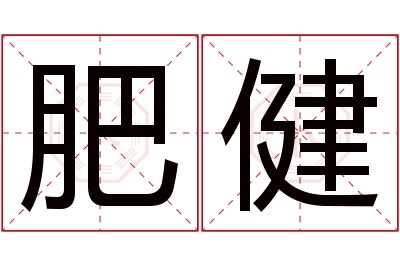 肥健名字寓意