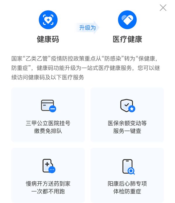 支付寶、微信健康碼變了！升級(jí)醫(yī)療健康