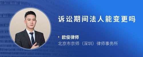 诉讼期间法人能变更吗
