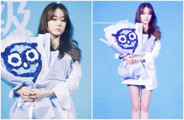 迪麗熱巴今日出席活動(dòng)，臉上表情疲憊。(取自微博)