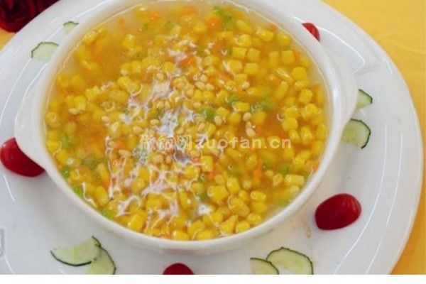 营养健康的松仁玉米羹做法_粒粒皆黄金