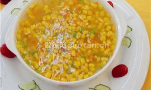松仁玉米羹步骤图3