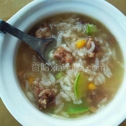 小瓜玉米瘦肉粥的做法[圖]