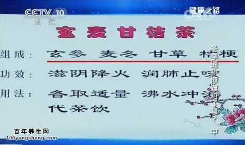 玄麦甘桔茶的配伍