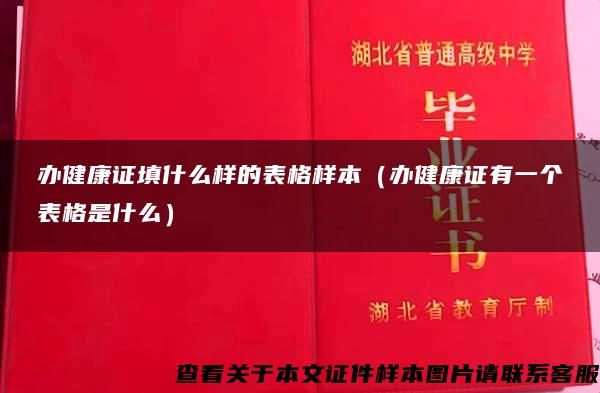 辦健康證填什么樣的表格樣本（辦健康證有一個(gè)表格是什么）